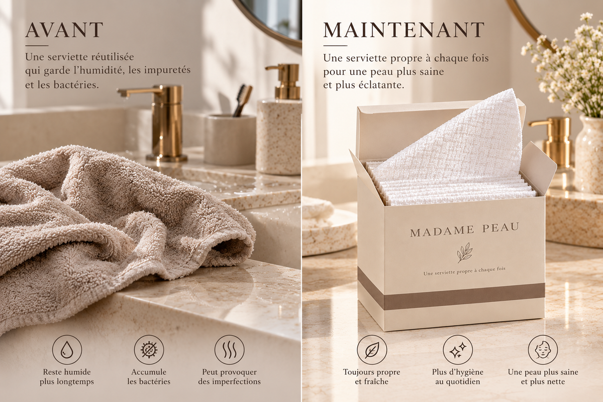 Serviettes madame peau